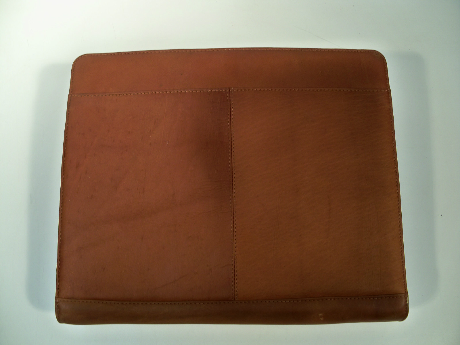 Full Grain Leather Fan File Folio Portfolio, In Brown, Red-Brown or Black-Brown