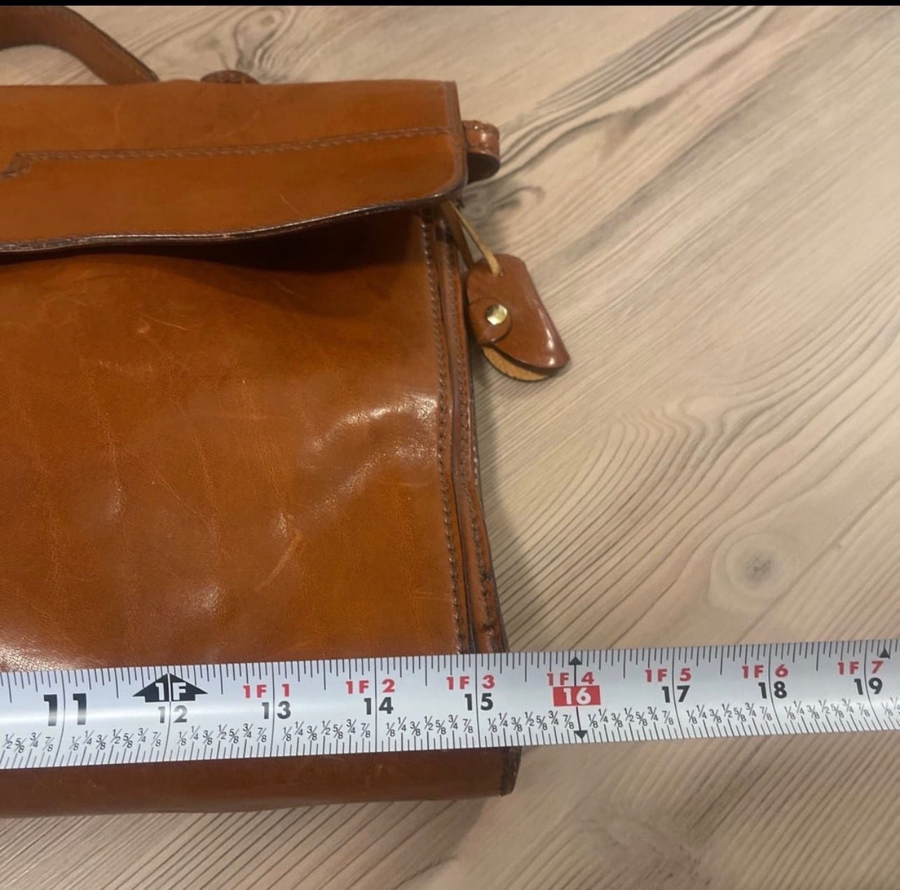 Conte Max Vintage Italian Leather Briefcase Satchel Bag