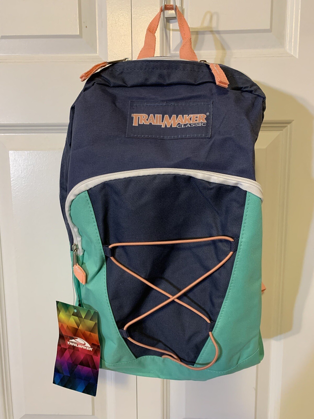 New Trail Maker Classic Full Sz 17″ Full Size Backpack Blue NWT