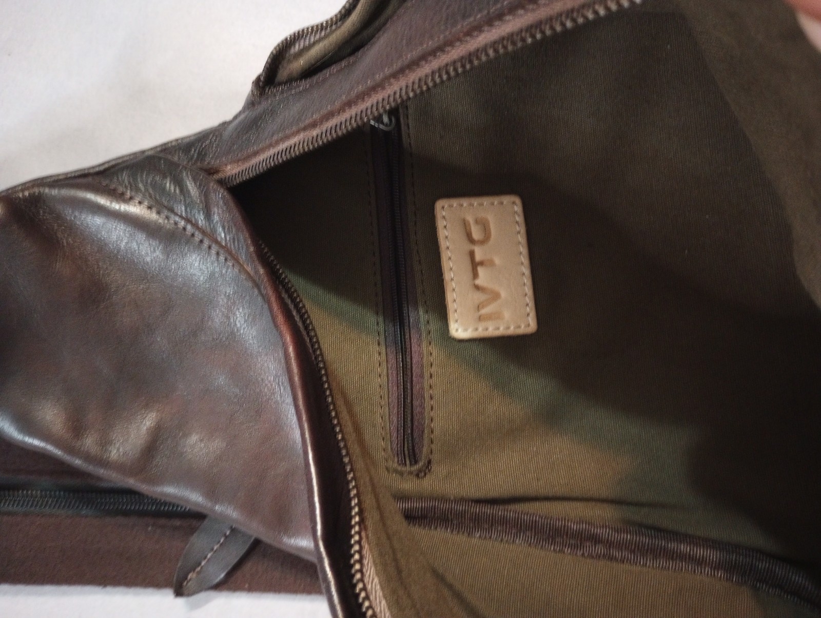 IVTG Genuine Leather Sling Bag Backpack Crossbody Chest Unisex