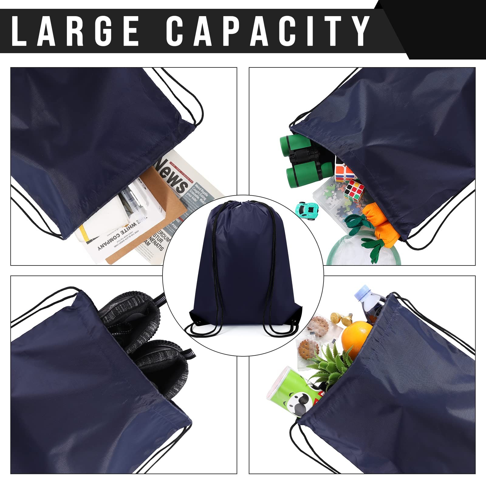 100 Pieces Drawstring Backpack Bags Bulk Back Sack String Bags Cinch Storage …