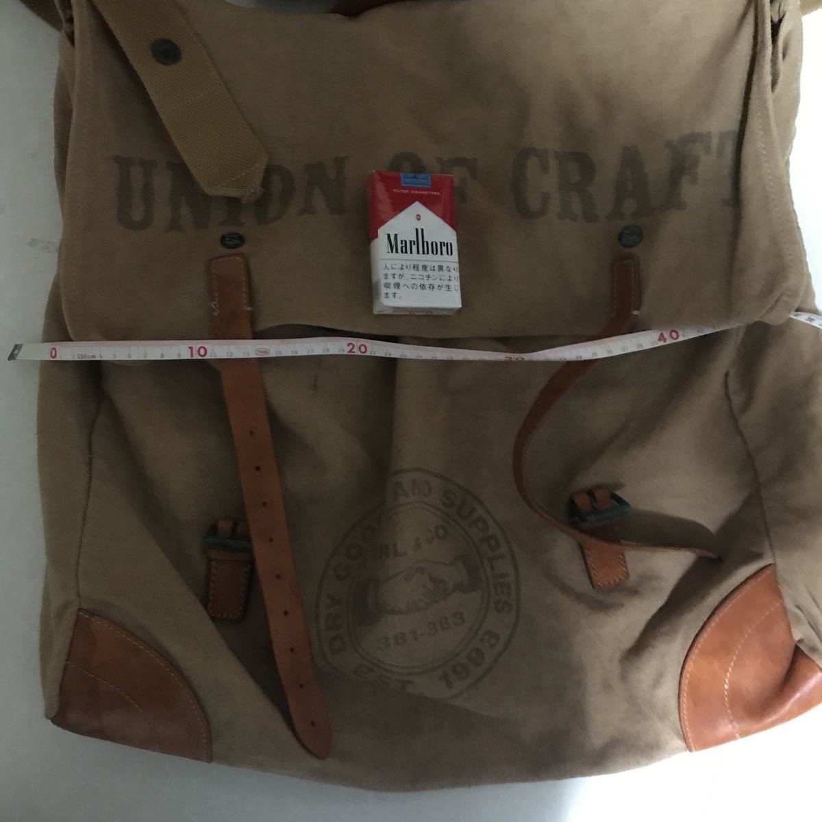 Used RRL Shoulder Messenger Bag H 50cm W 48cm D 9cm Size Very Rare Item