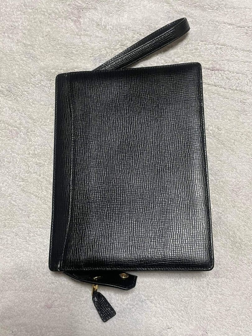 LOEWE Second Bag Black Leather Men’s Near Mint Authentic