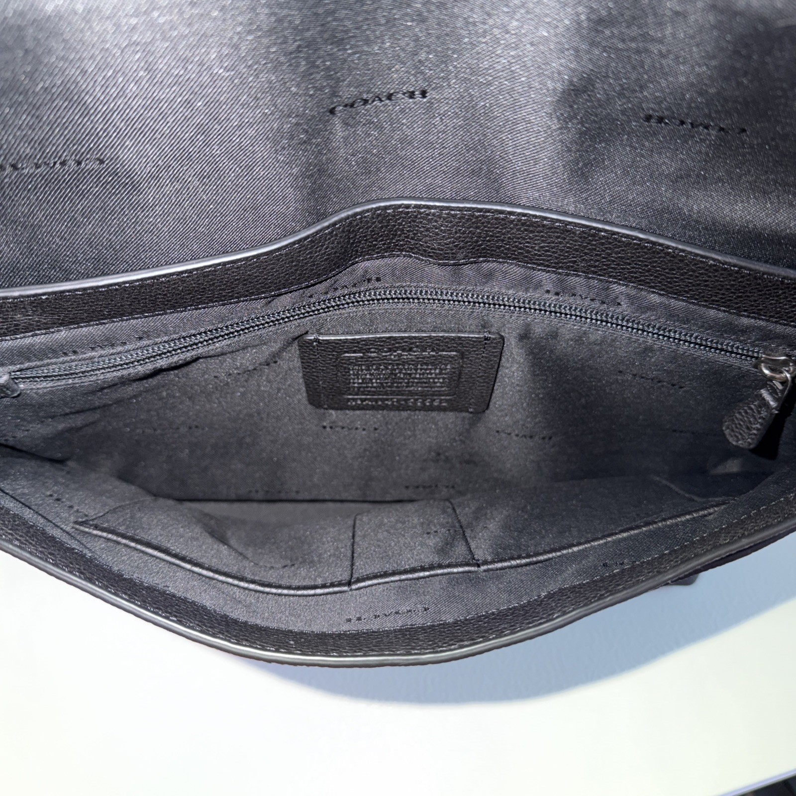 COACH – Metropolitan 55552 Black Leather Messenger Crossbody Bag A4 Fit