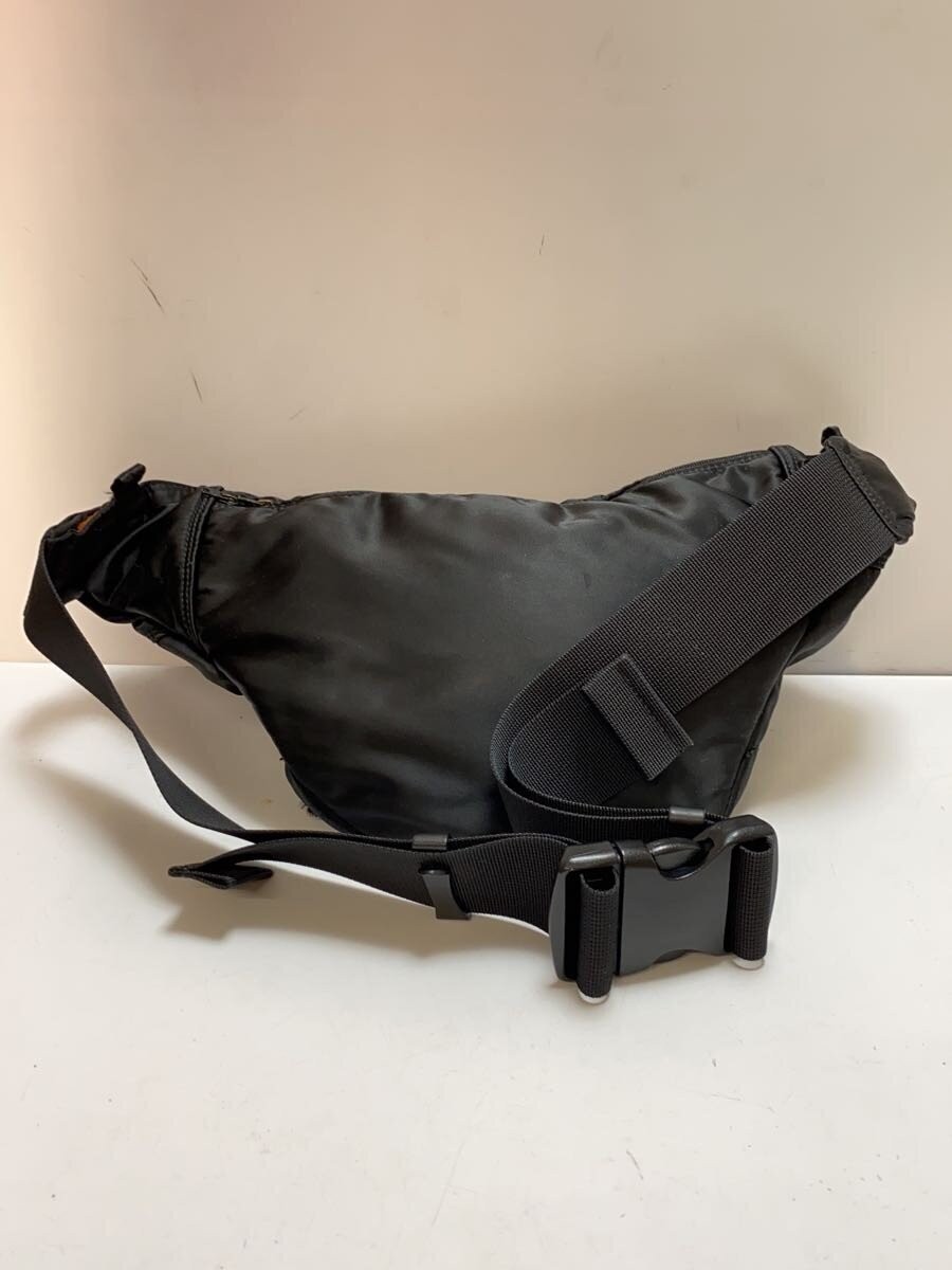 Authentic Porter Nylon Waist Bag Black 16cm Height Unisex Slim Travel Accessory