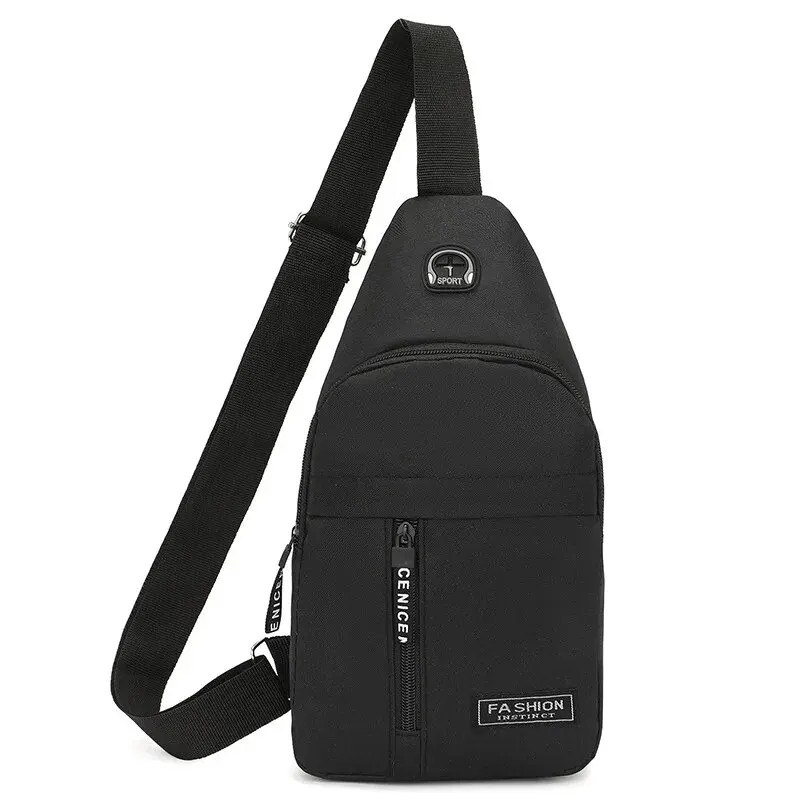Men’s Oxford Cloth Crossbody Bag New Trend Chest Bag Fashionable and Portable Sh