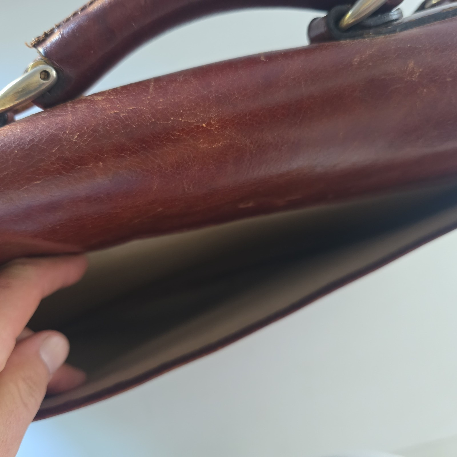 CLASSIC Vintage Leather BOSCA Executive Business Professional Briefcase Bag Men