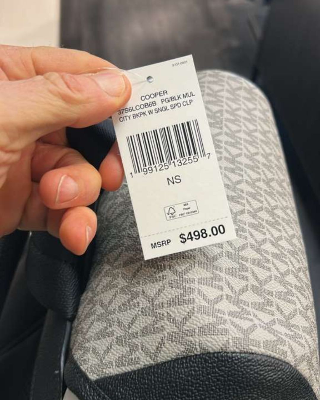 Michael Kors Cooper Men Medium Signature Logo Travel City Backpack Variation