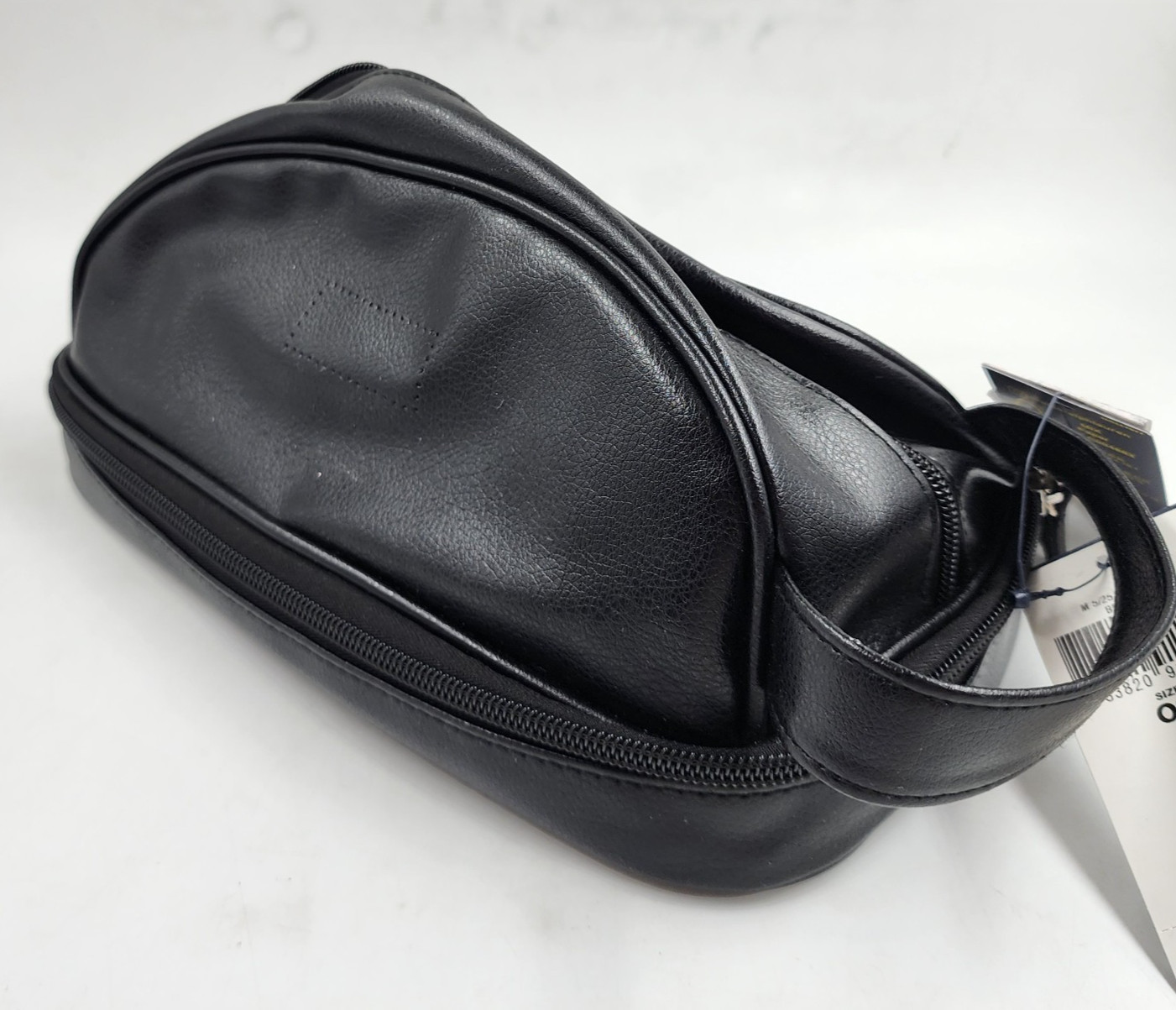 Polo Ralph Lauren Leather Travel Case Bag Men’s One Size Black Top Zip Closure