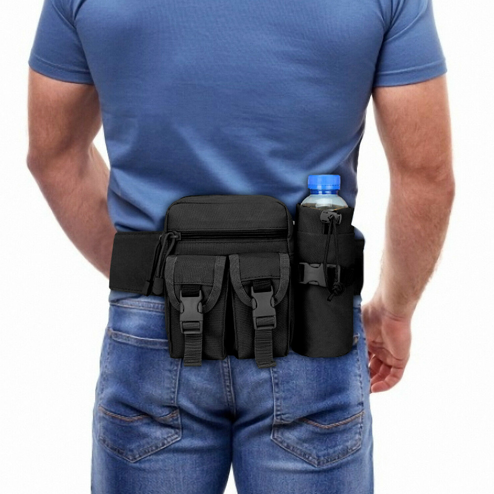 Tactical Waist Fanny Pack Utility Pouch Military Pocket Holder Water Bottle Bag