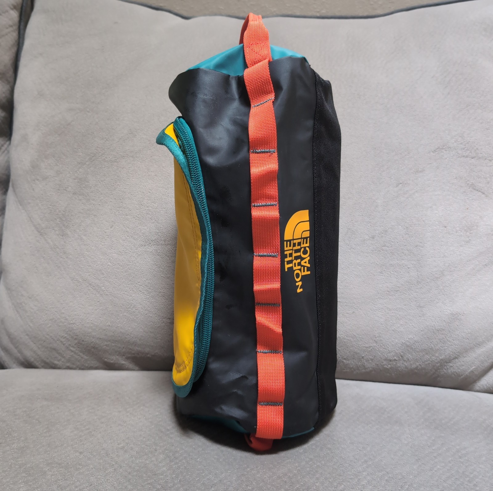The North Face Base Camp Travel Canister L Black Orange Teal Yellow