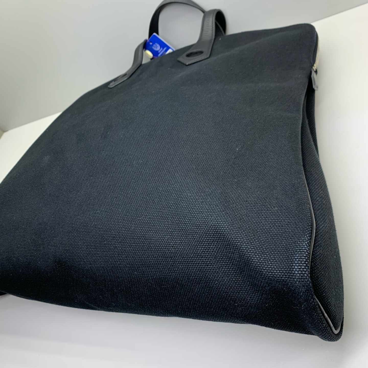 Hermes Pre-Owned Authentic Satchel Black Canvas Free Shipping 48*40*8.5cm