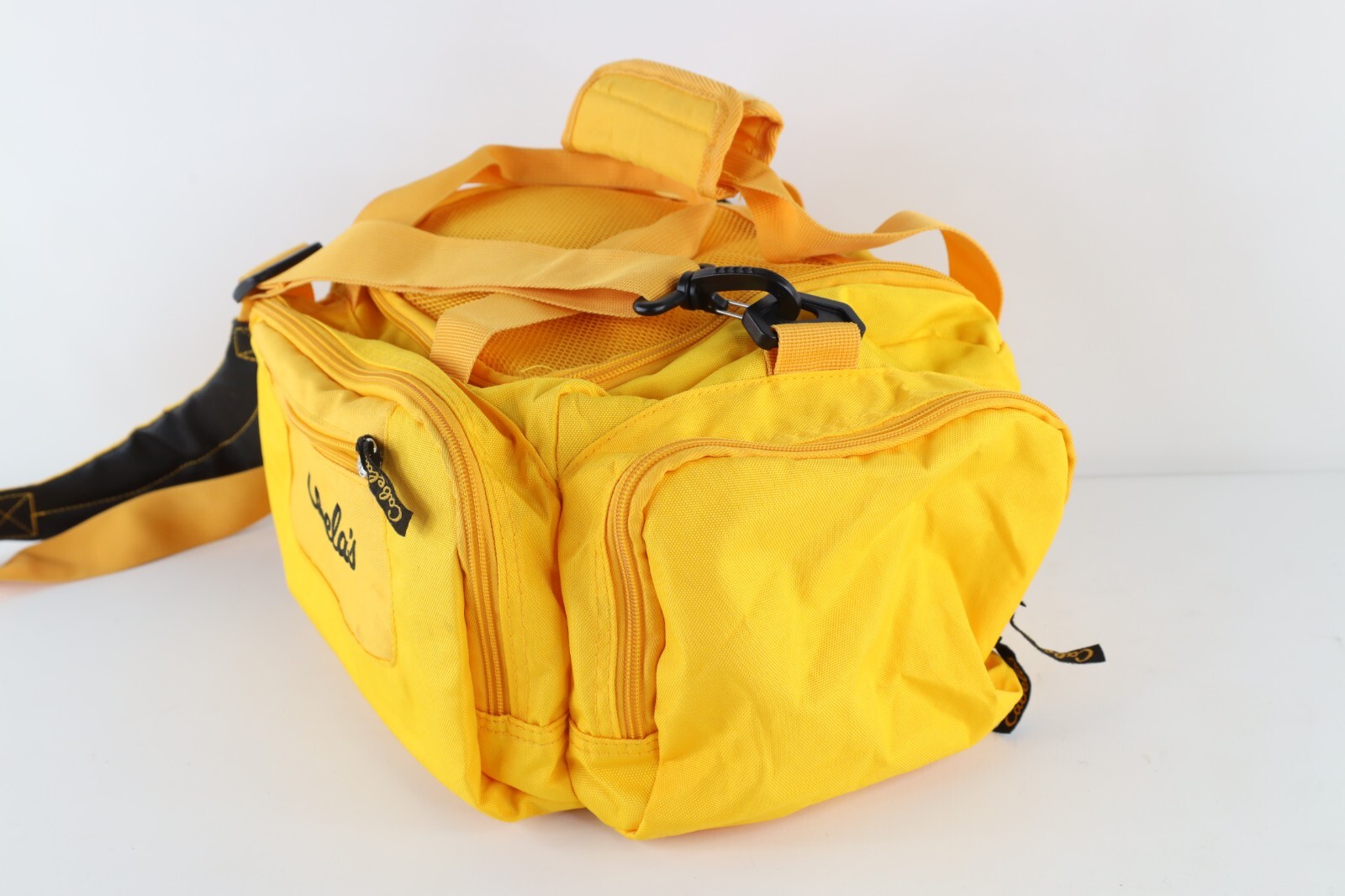 Vintage 90s Cabelas Spell Out Handled Duffel Bag Carry On Weekender Ammo Pack