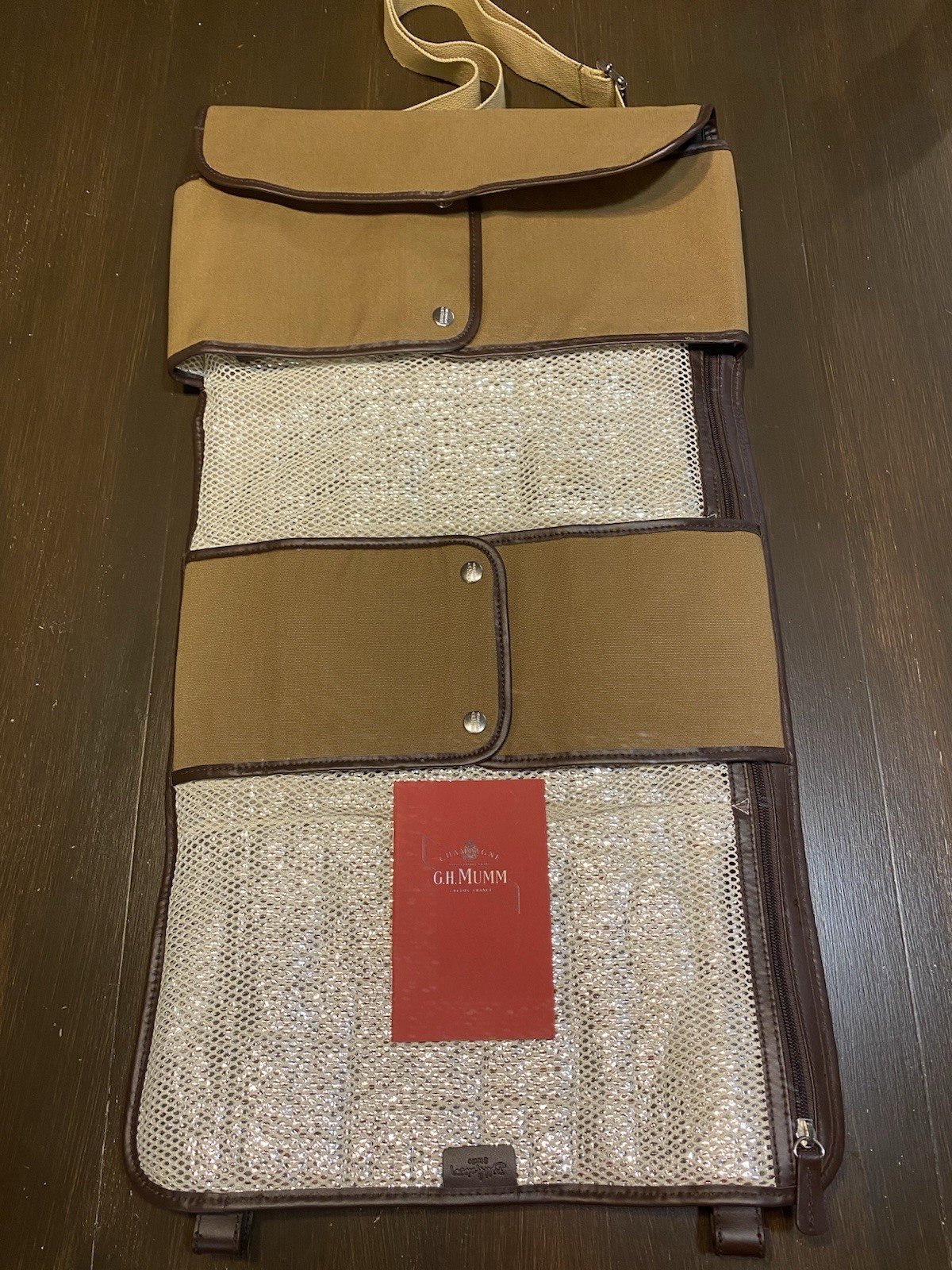 G.H. Mumm Champagne Canvas and Leather Expedition Kit By Bill Amberg