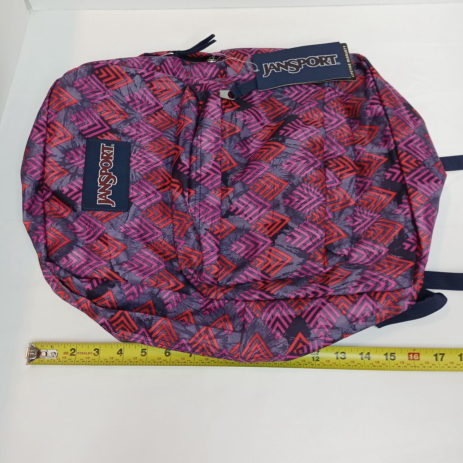 Jansport Superbreak Backpack JS00T501 Diamond Arrow Geometric All Over Print Y2K