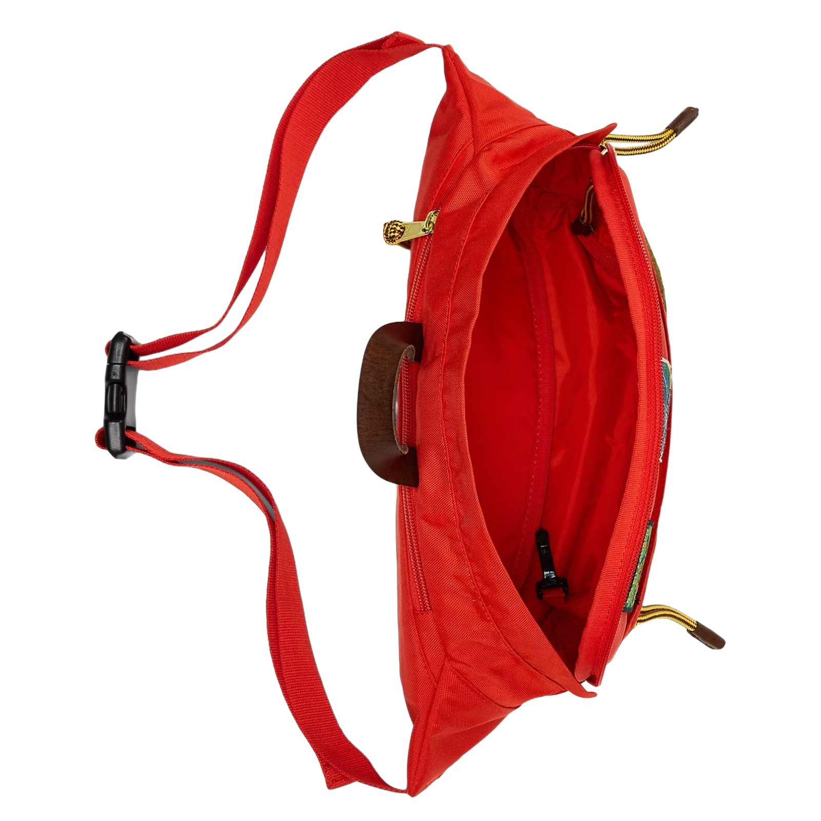 Polo Ralph Lauren Red Suede Trim Trail Waist Pack Climbing style patch camp RRL