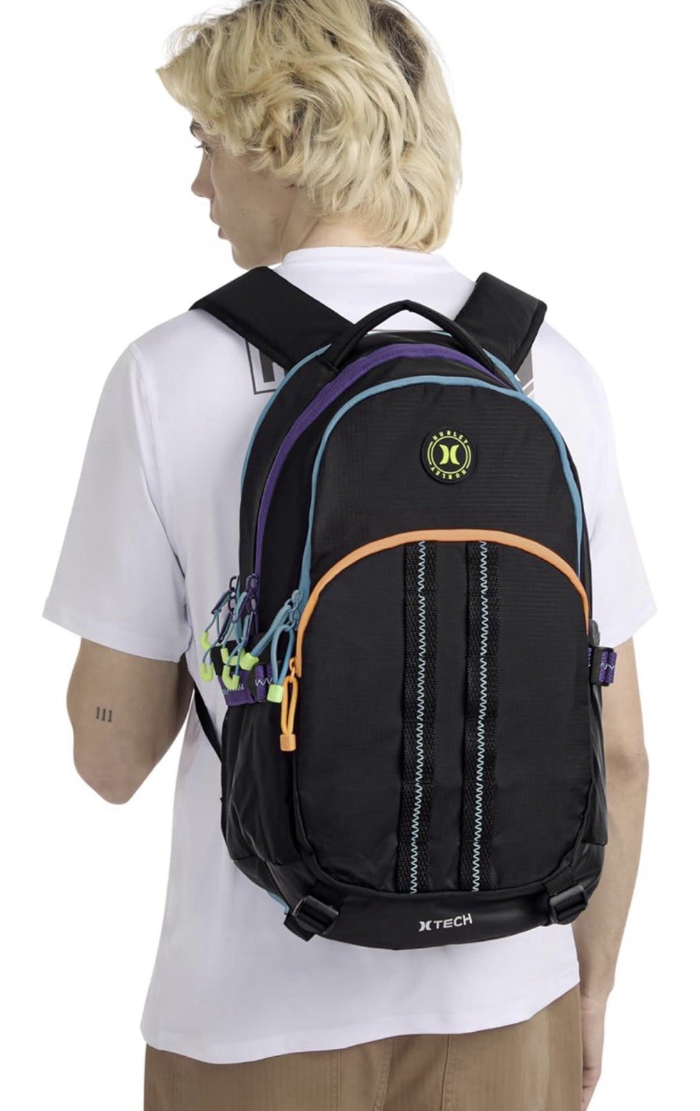 Hurley Joshua Black Multi Commuter Travel Backpack