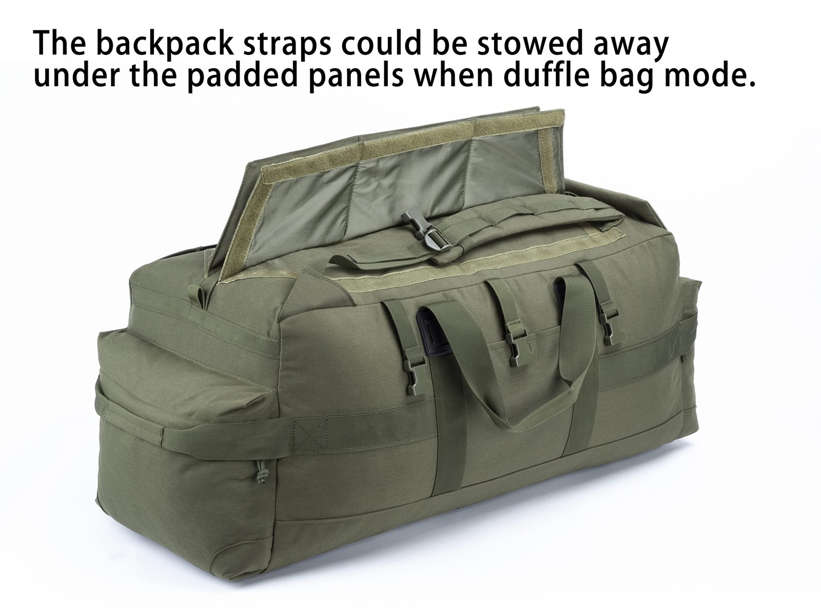 Large Military Duffle Bag Backpack Tactical Field Gear Equipment Duffel Bag A…