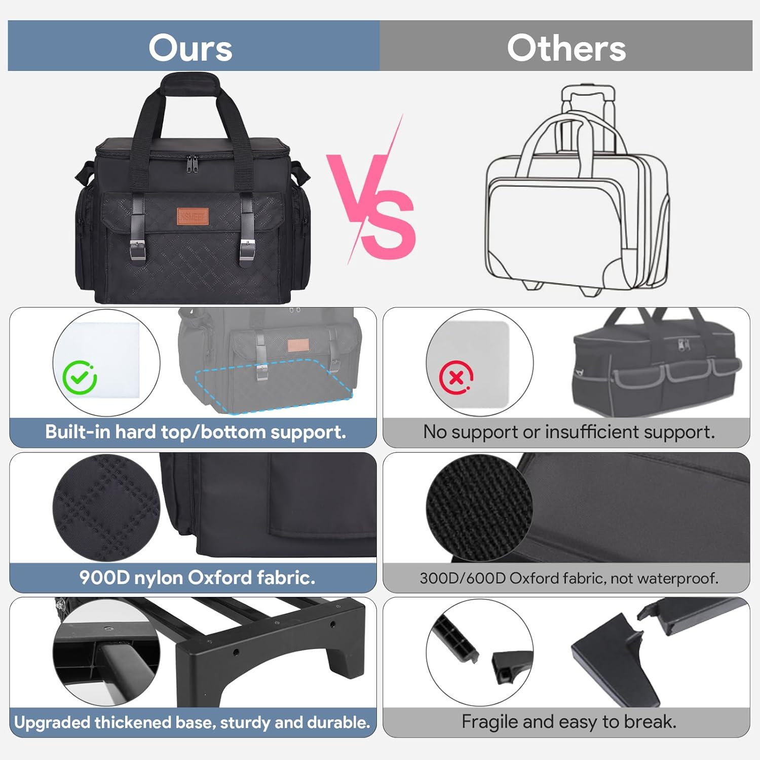 Stylish Wheeled Teacher Tote with Insulated Lunch & Laptop Compartment