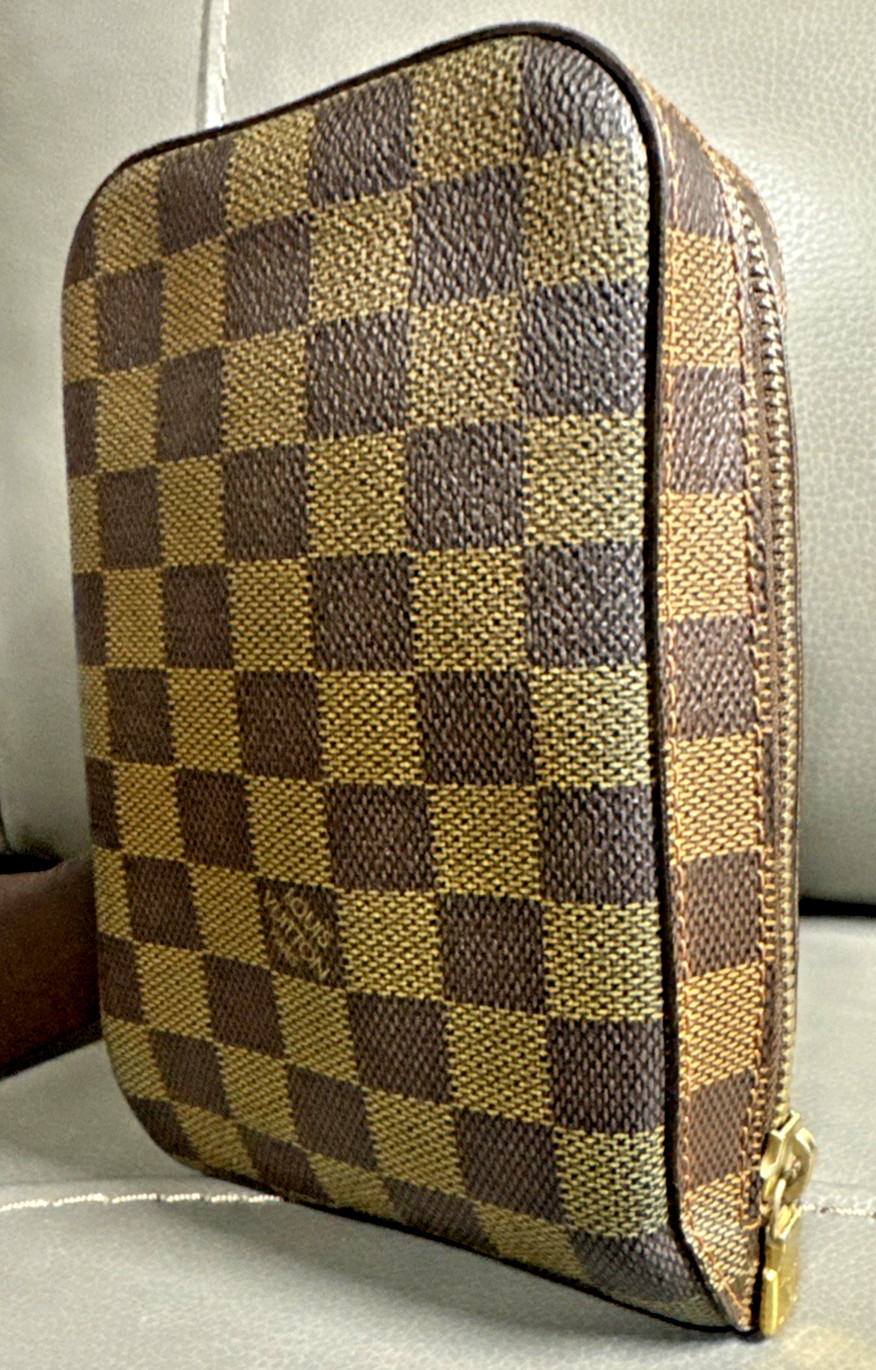 Authentic Louis Vuitton Damier Ebene Geronimos Shoulder Belt Sling Crossbody Bag