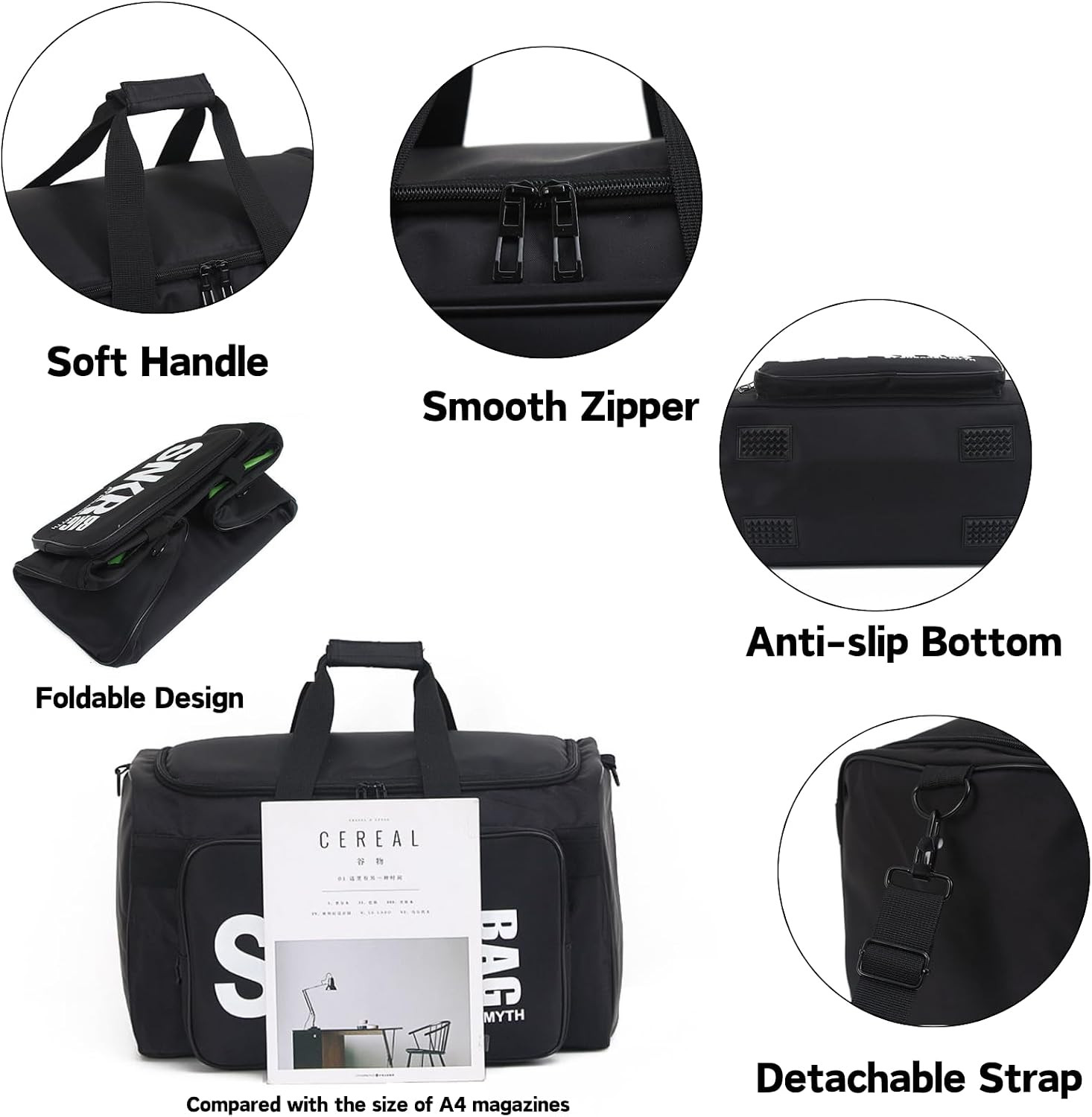 Sneaker Duffel Travel Bag for Men Women, Waterproof Basketball Shoe Bags