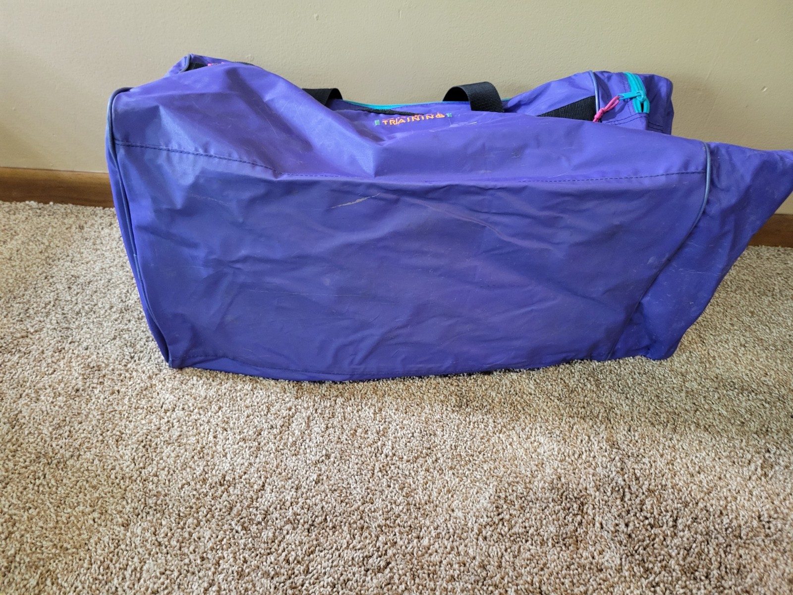 Vintage 1990s DUNLOP Cross Training Multi Color Duffel Gym/Travel Bag Sports