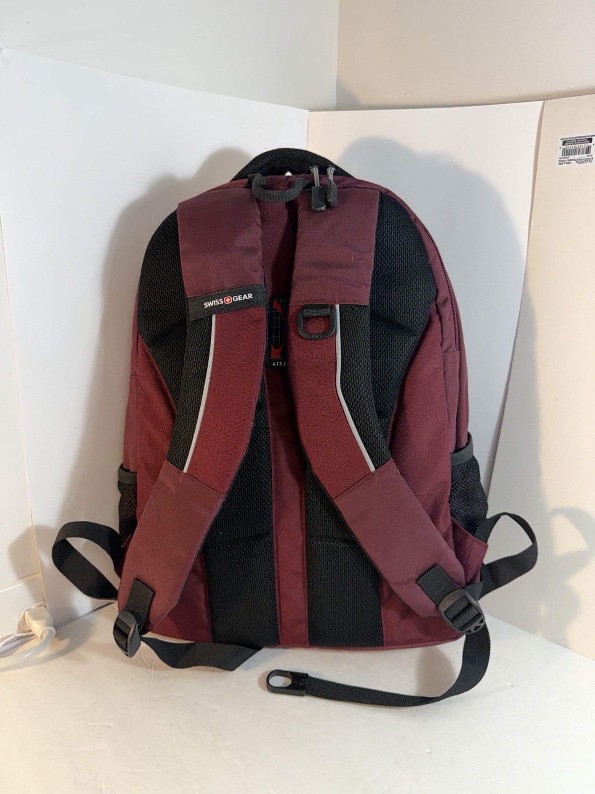 SwissGear Backpack Burgundy Laptop School Travel Bag Multiple Pockets