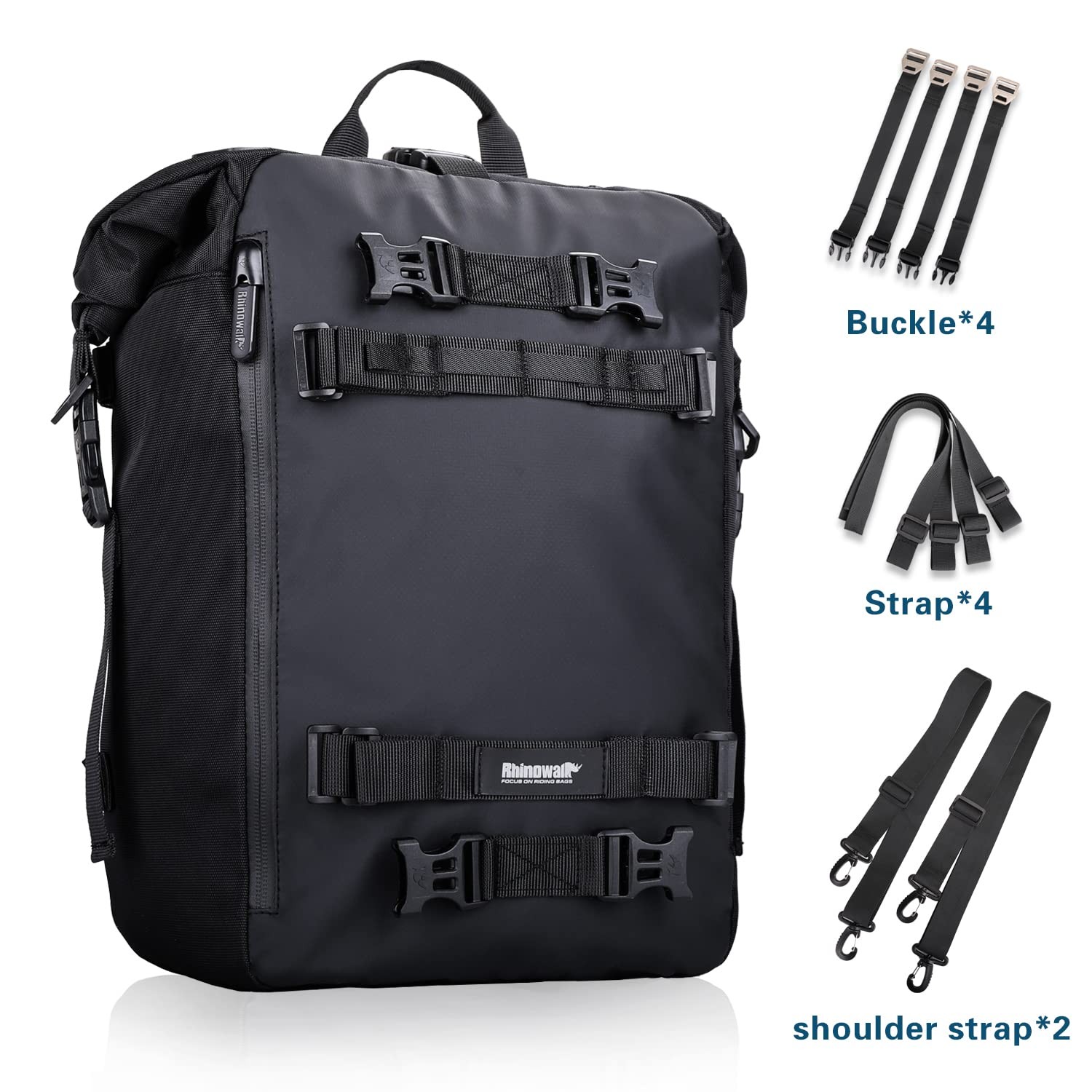 abamita Waterproof Motorcycle Tail Bag 20L Motorbike Rear Rack Storage Bag Sa…