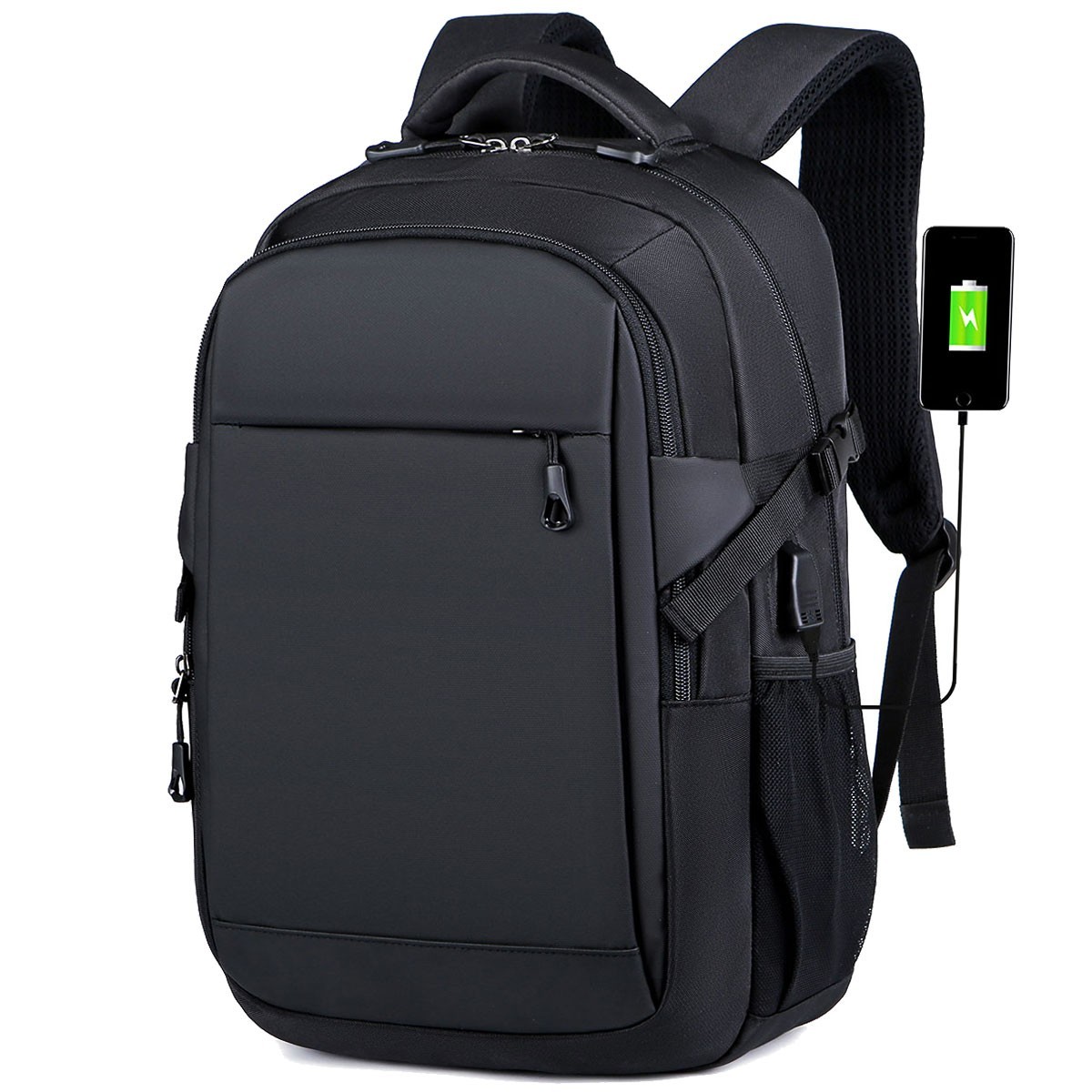 Men Women Black Laptop Backpack School College Travel Business Bag Rucksack New
