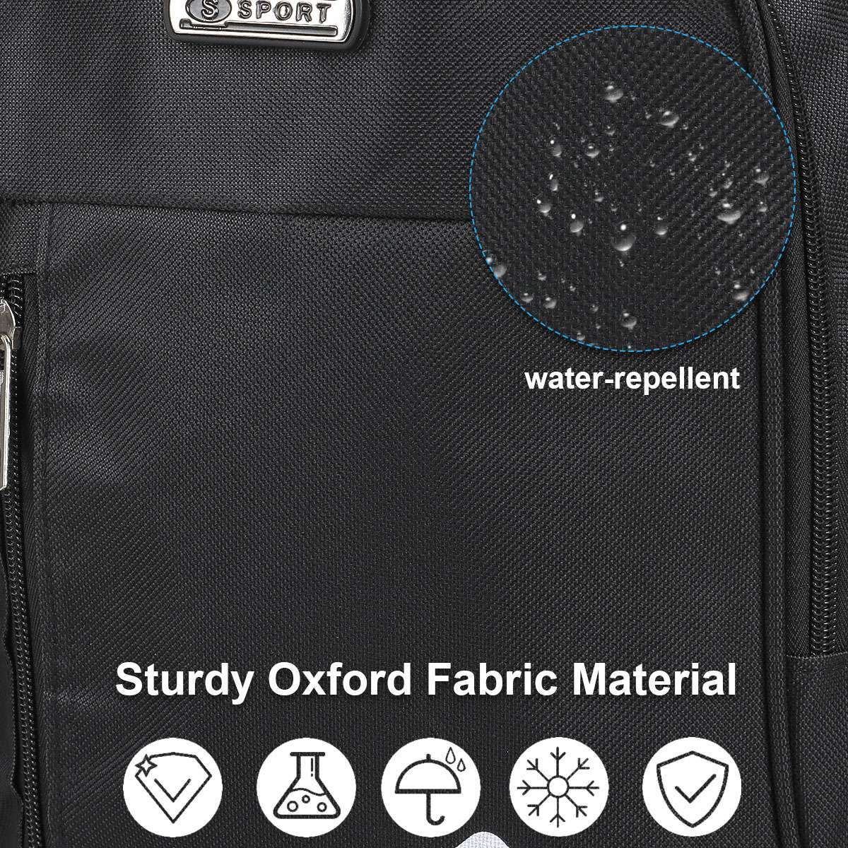 Large Oxford Laptop Backpack Bookbag School Travel Bag with USB Charging Port