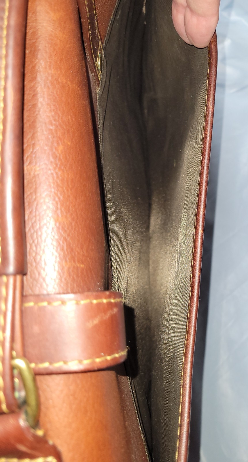 Orvis Leather Briefcase / saddle bag