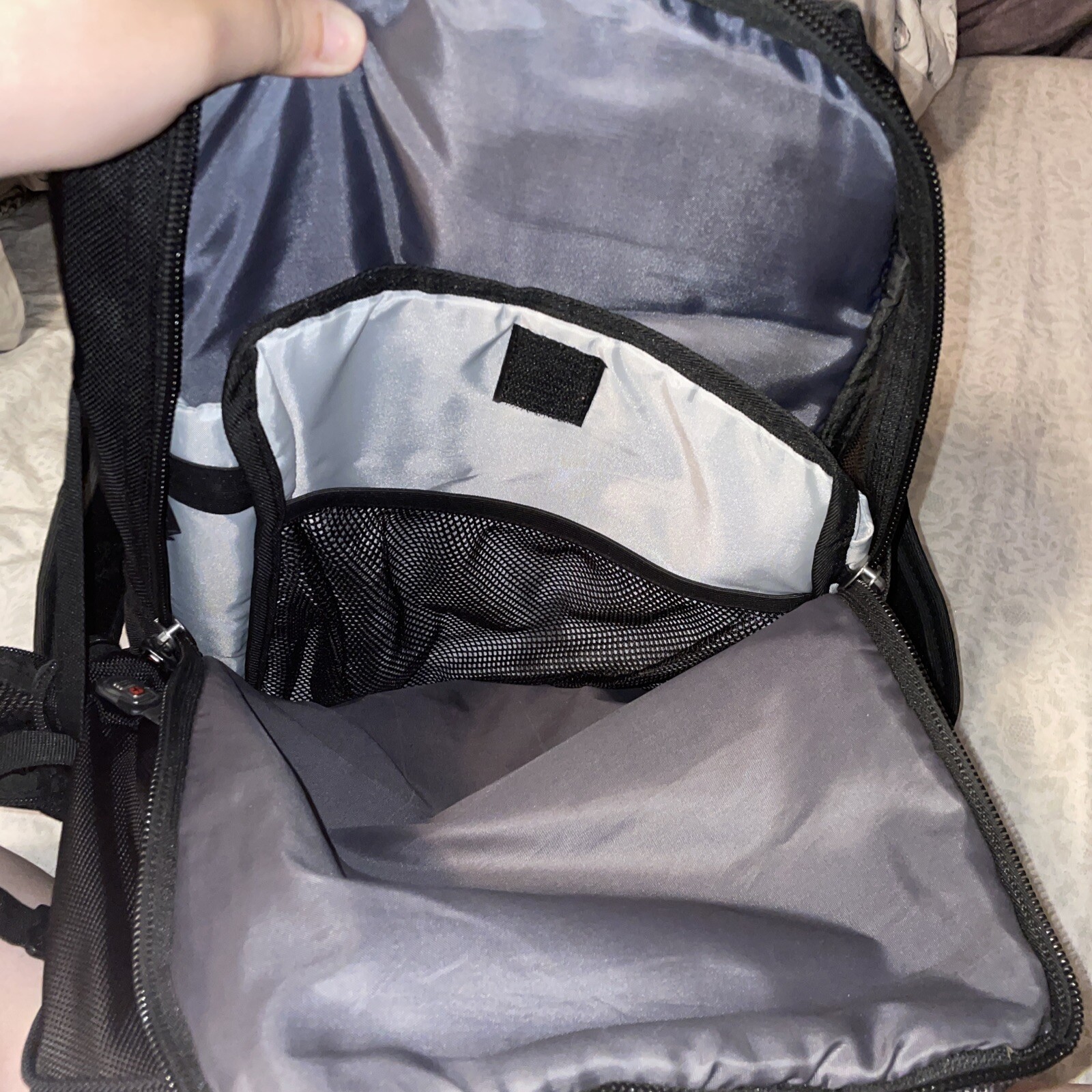 Swiss Gear Black/Gray Backpack School Travel Heavy Duty Padded Laptop Air Flow