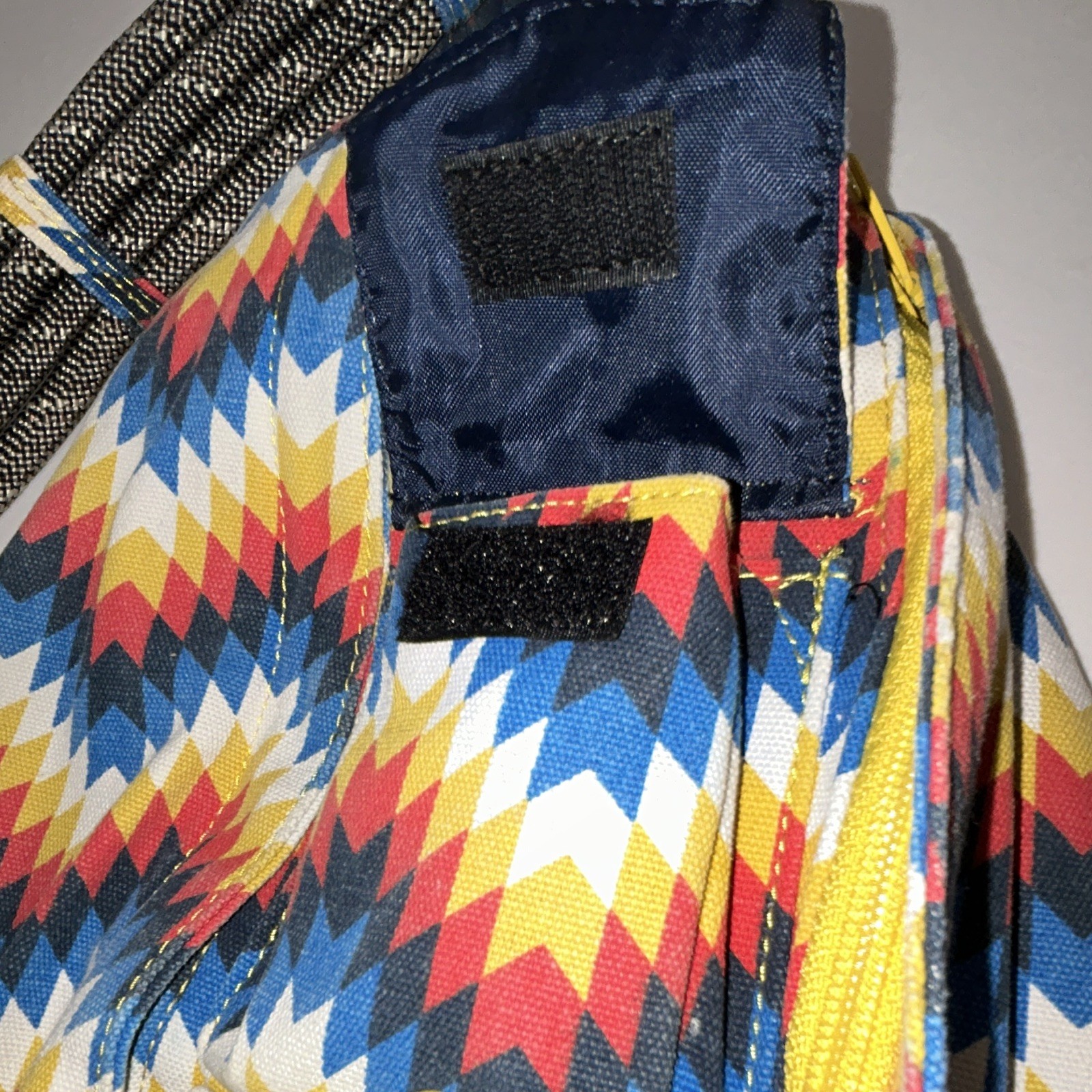 KAVU Multicolor Chevron Sling Bag Crossbody Zip/Buckle Closure Adjustable Strap