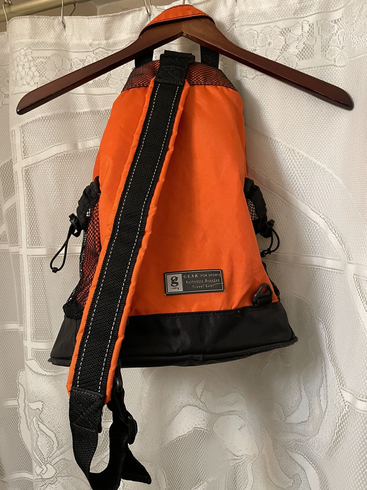 Gear For Sports Orange Travel Drawstring Sling Back Tote Bag. USED SEE PHOTO’s