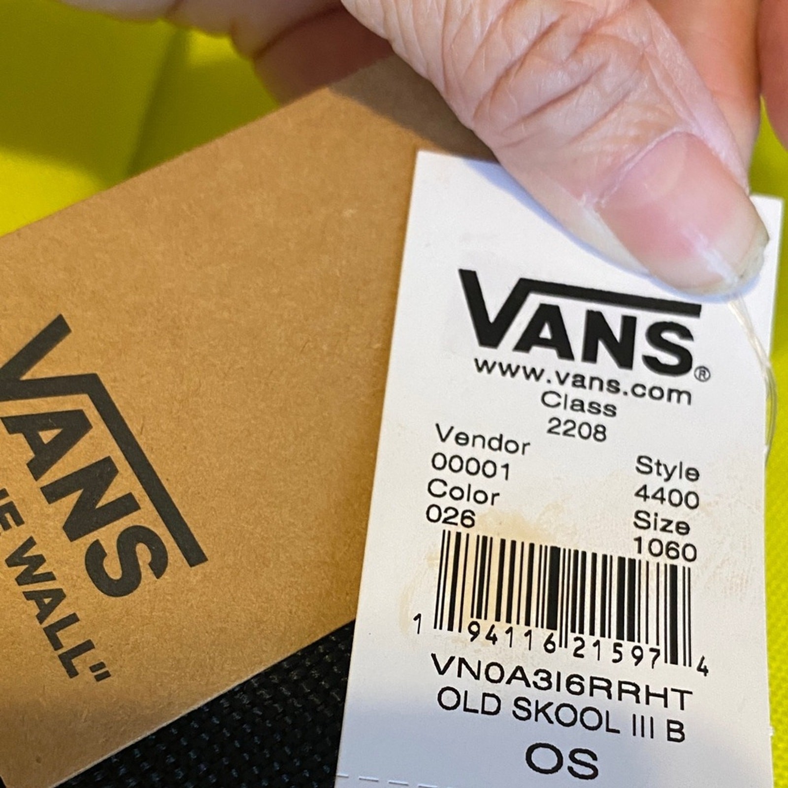 NWT, Vans OLD SKOOL III B Bright Yellow/Neon Green Backpack