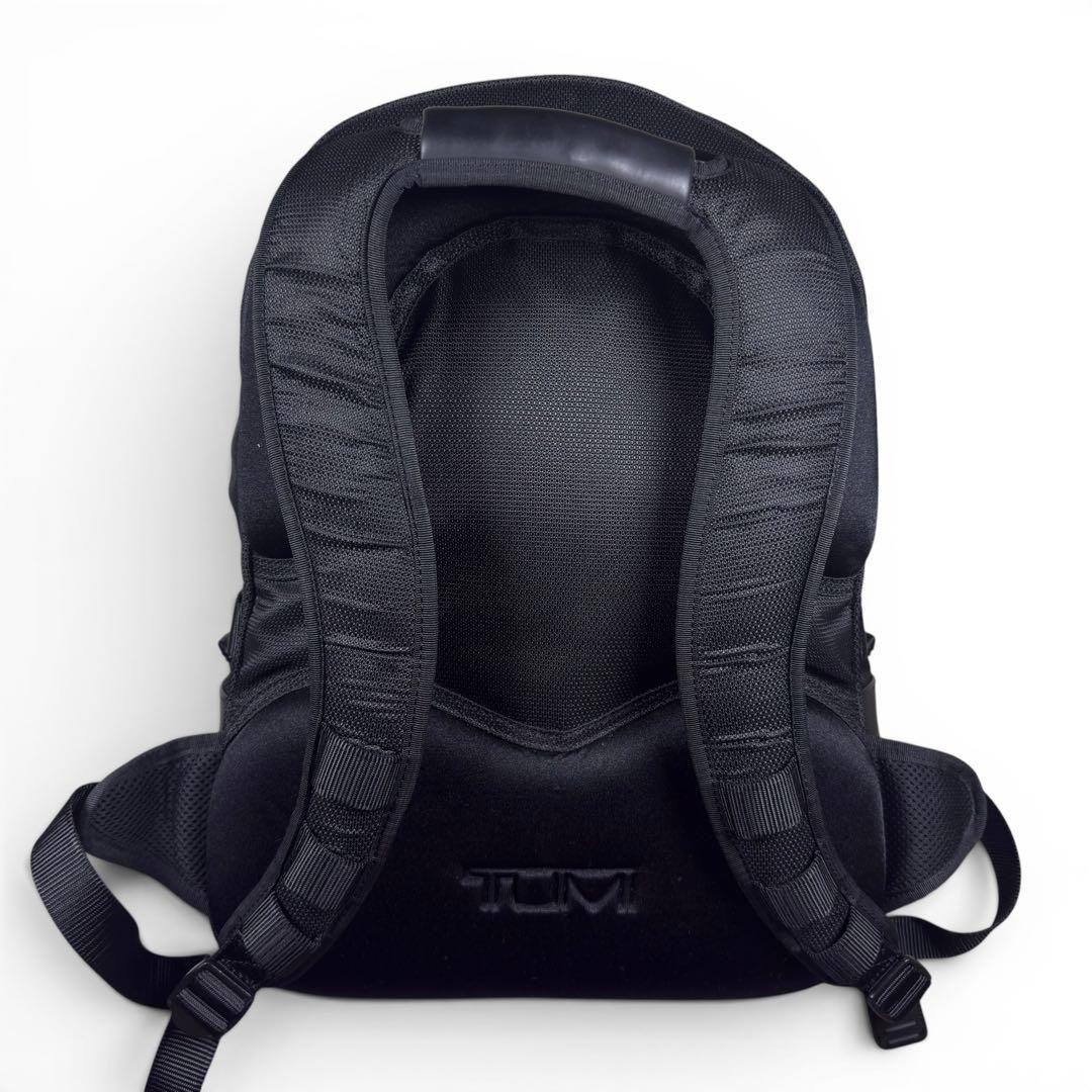 TUMI T2 Backpack Black Leather Commute A4 Large Capacity