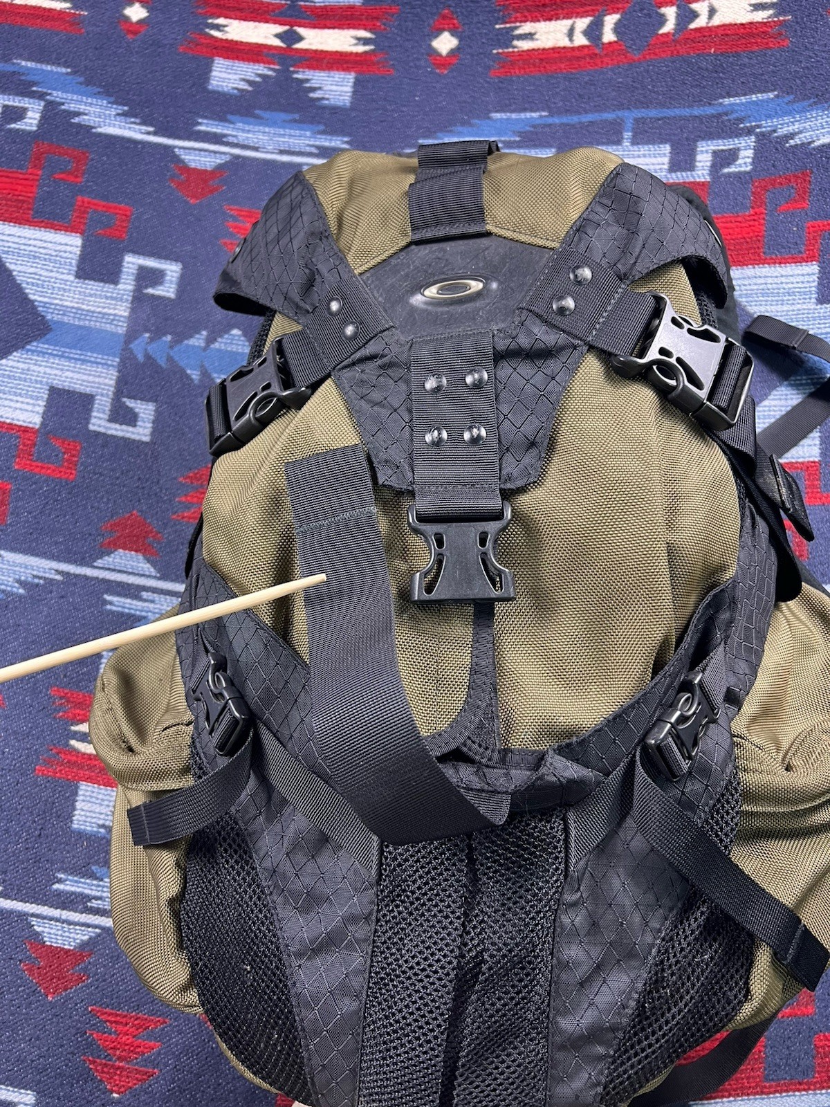 Vtg Oakley Icon Backpack Tactical 90s Y2K USA Software Carry On Olive 2.0 3.0