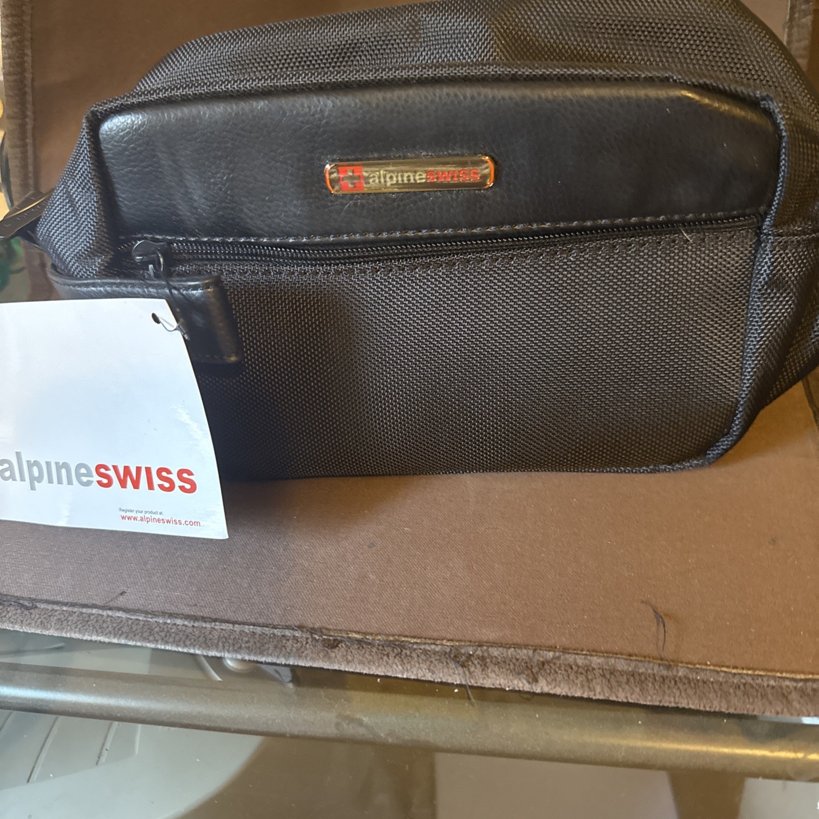 Alpine Swiss Hudson Shaving Kit Dopp Kit Overnight Toiletry Bag Travel Case New