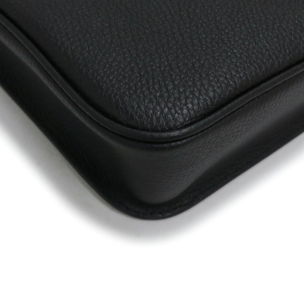 Gucci i I Web Stripe Medium Clutch Bag Soft in Leather Black 816755 r1_0629