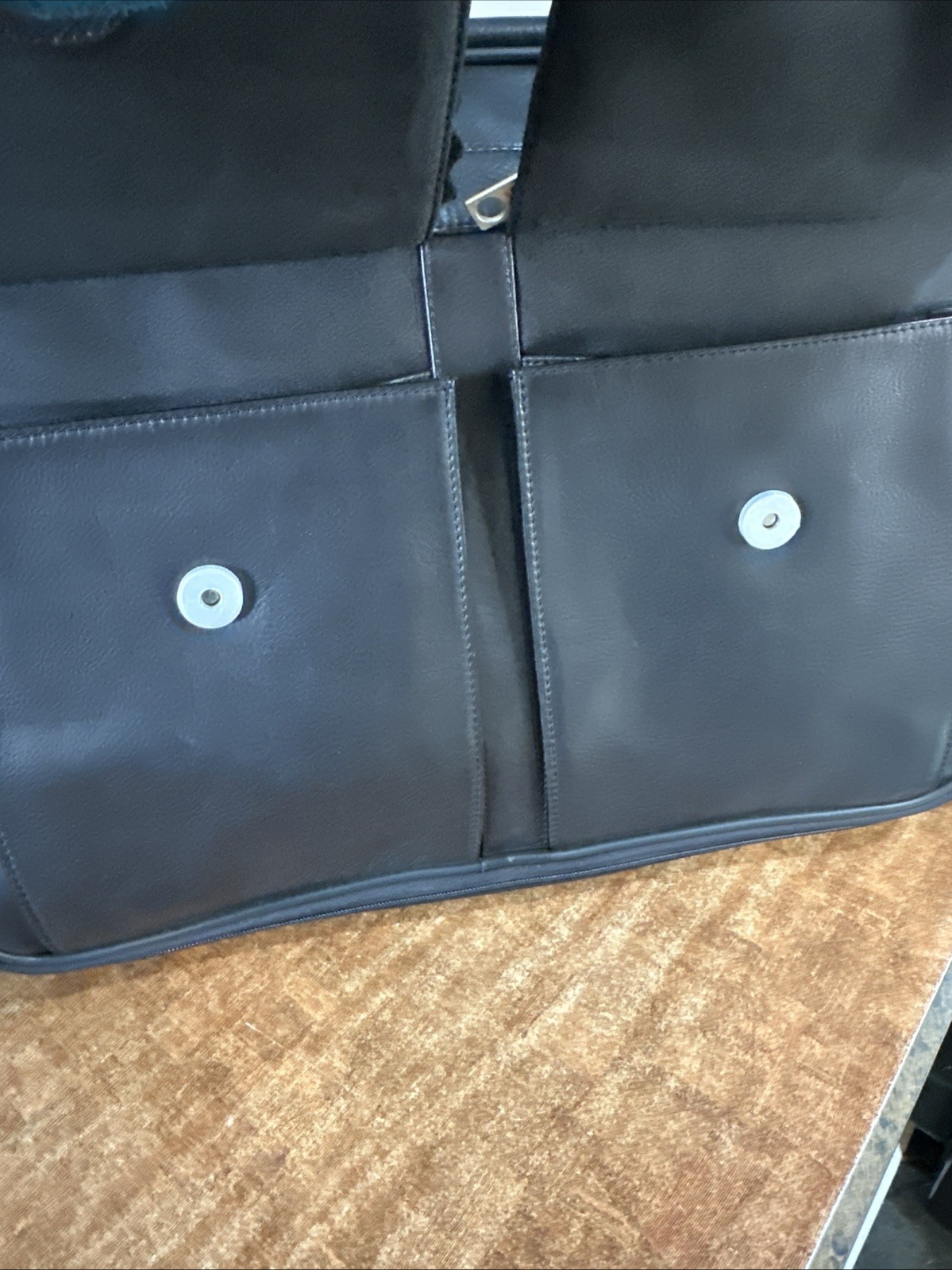 NEW Vintage Bill Blass Black Leather Expandable Briefcase Laptop Bag Satchel