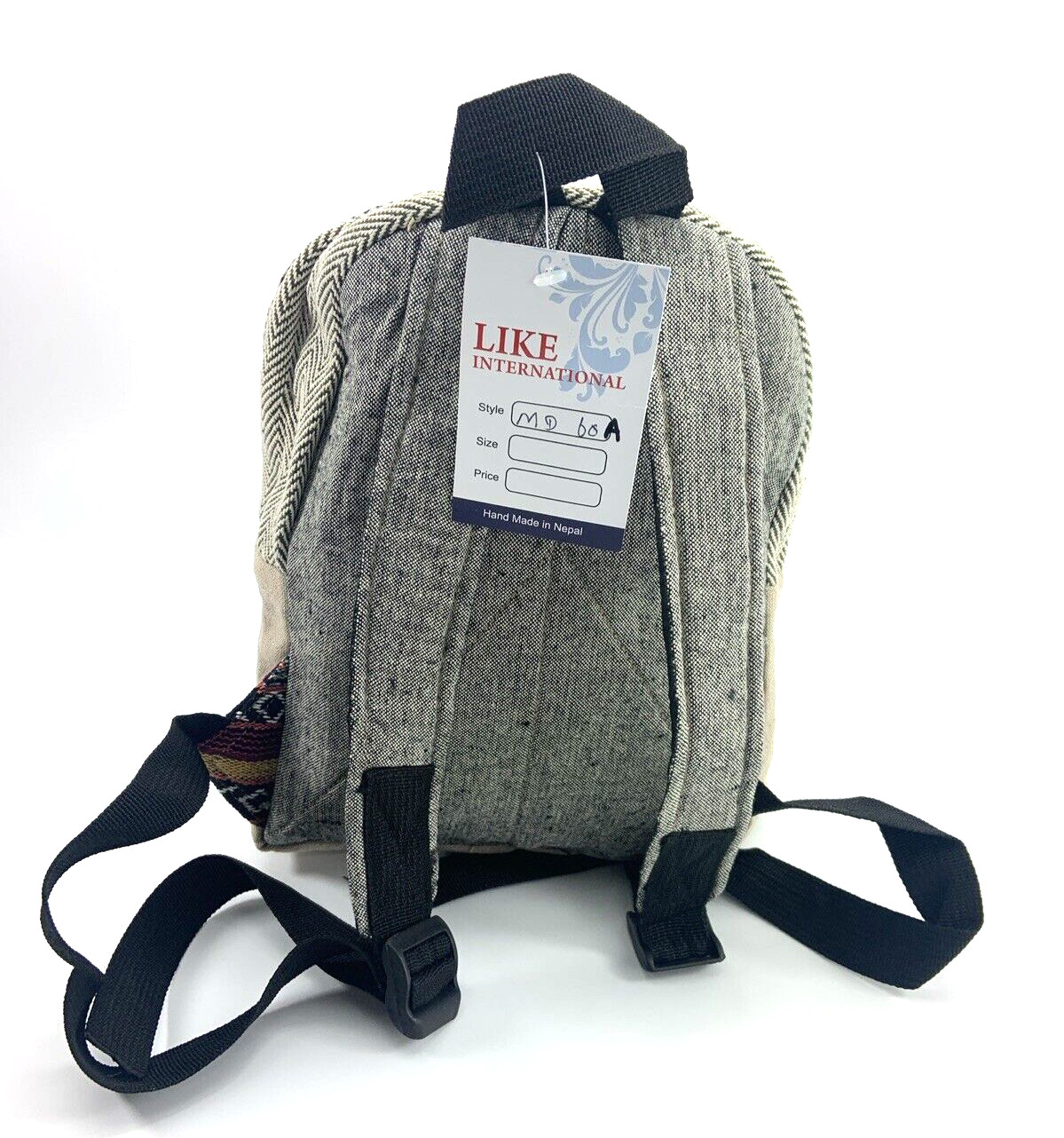 Himalayan Hemp THC Free Multi Color Mini Handmade Backpack NWT