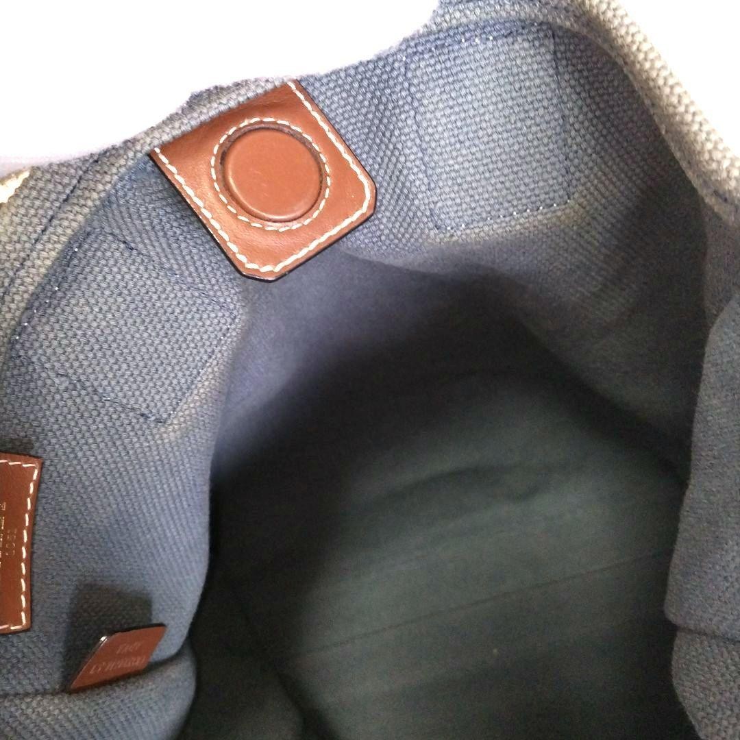 Authentic Bally Canvas Tote Bag Gray 37cm x 35cm with Leather Detail, Rare Model