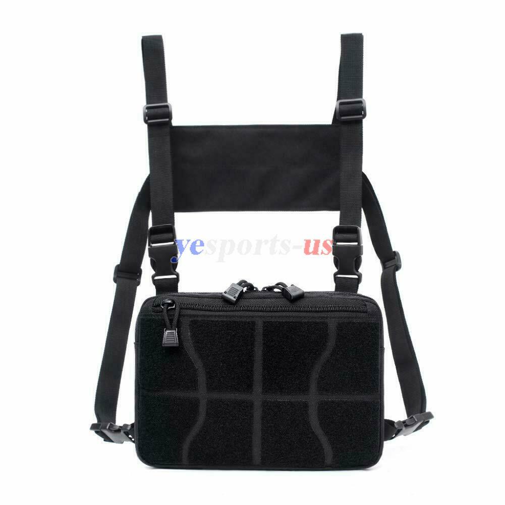 Hunting Combat Chest Rig Bag Tactical Molle Concealed Front Pouch Recon Kit Pack