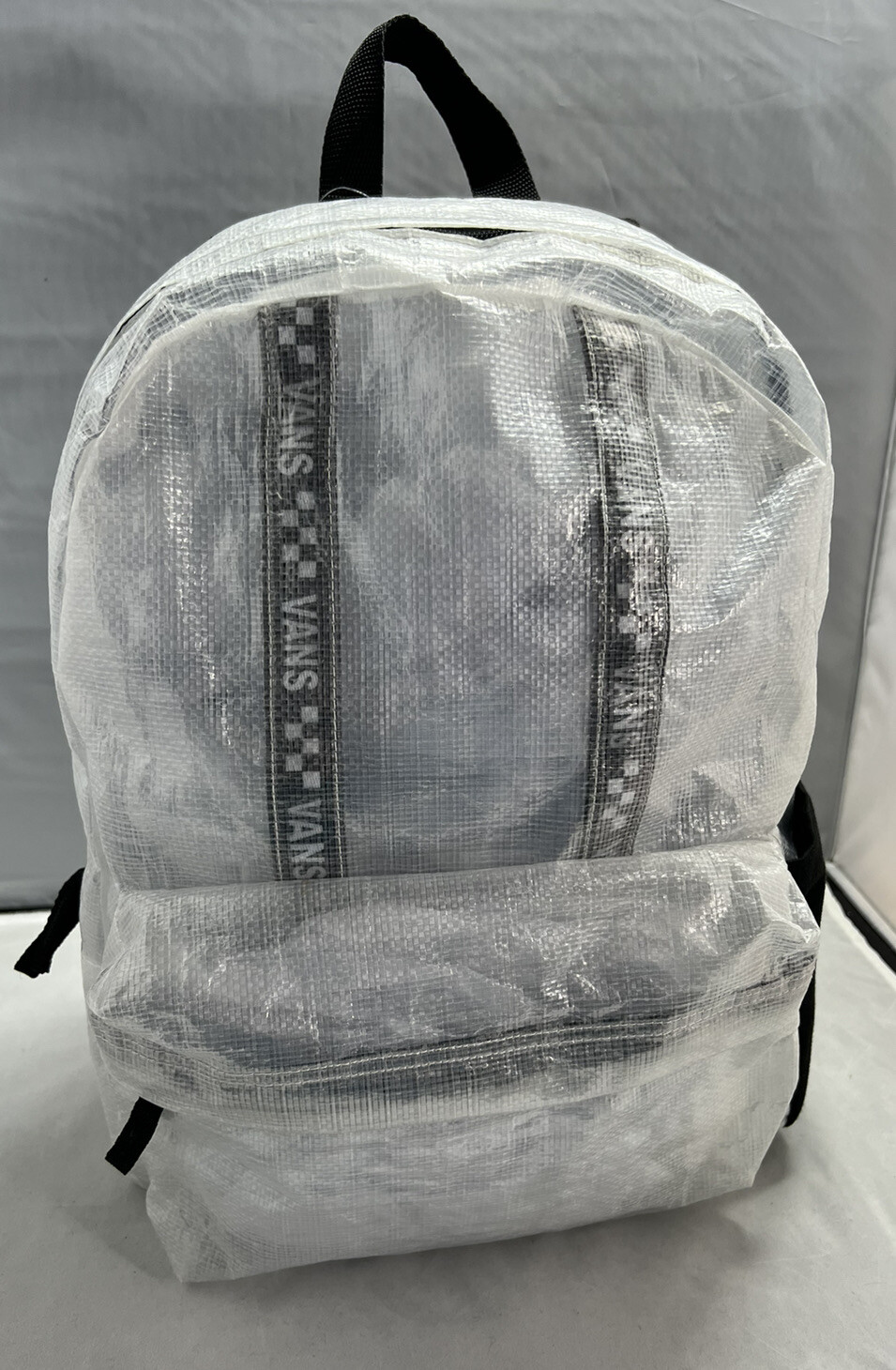 VANS OLD SKOOL IIIl Transparent Pearl – See Thru – Clear Burlap Backpack New!!!
