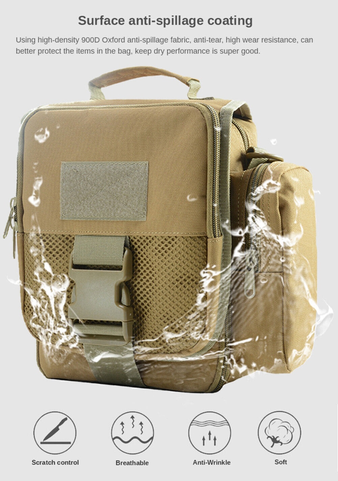 ​Outdoor Casual Shoulder Bag Military Fan Mountaineering Bag Portable Handbag
