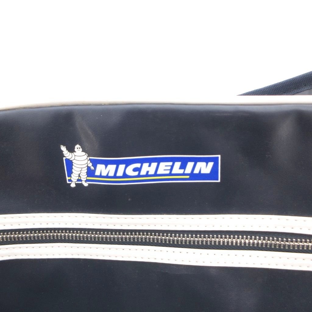 Michelin Navy Blue Shoulder Bag with Zipper Pocket, Vintage, 15x11x6in, Fair