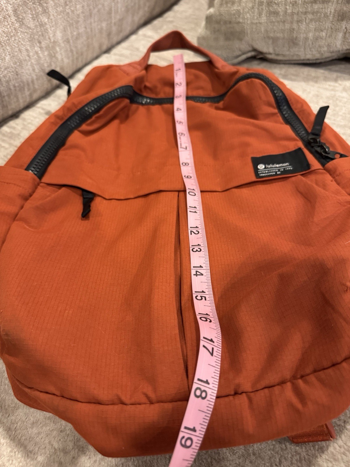 Lululemon Everyday Backpack 2.0 23L Aztec Brick/Black with Laptop Pocket Used
