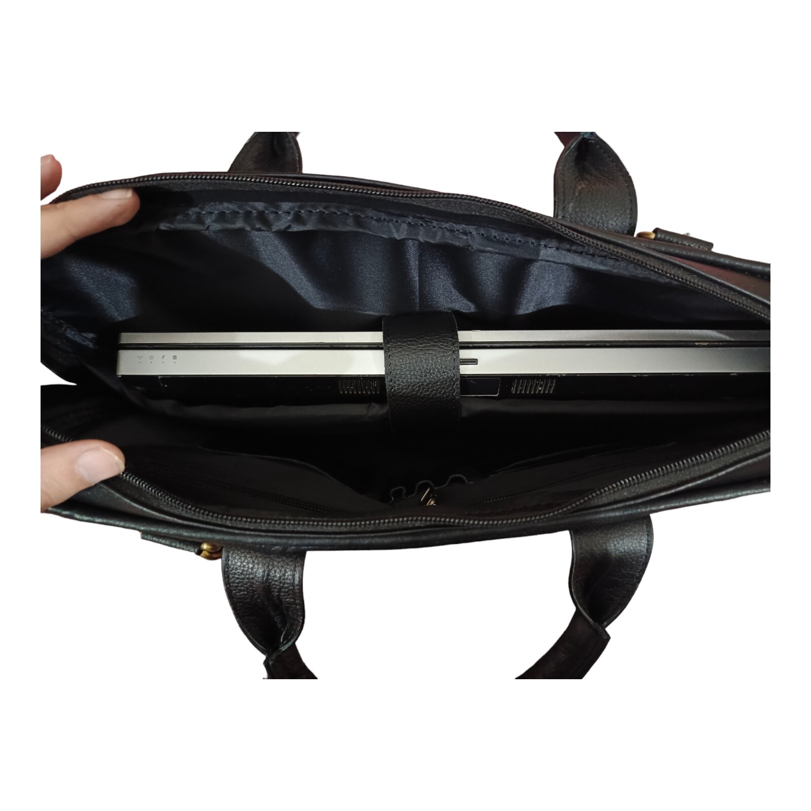 Real Leather Laptop Bag Shoulder Strap Top Handle Briefcase Messenger Office Bag