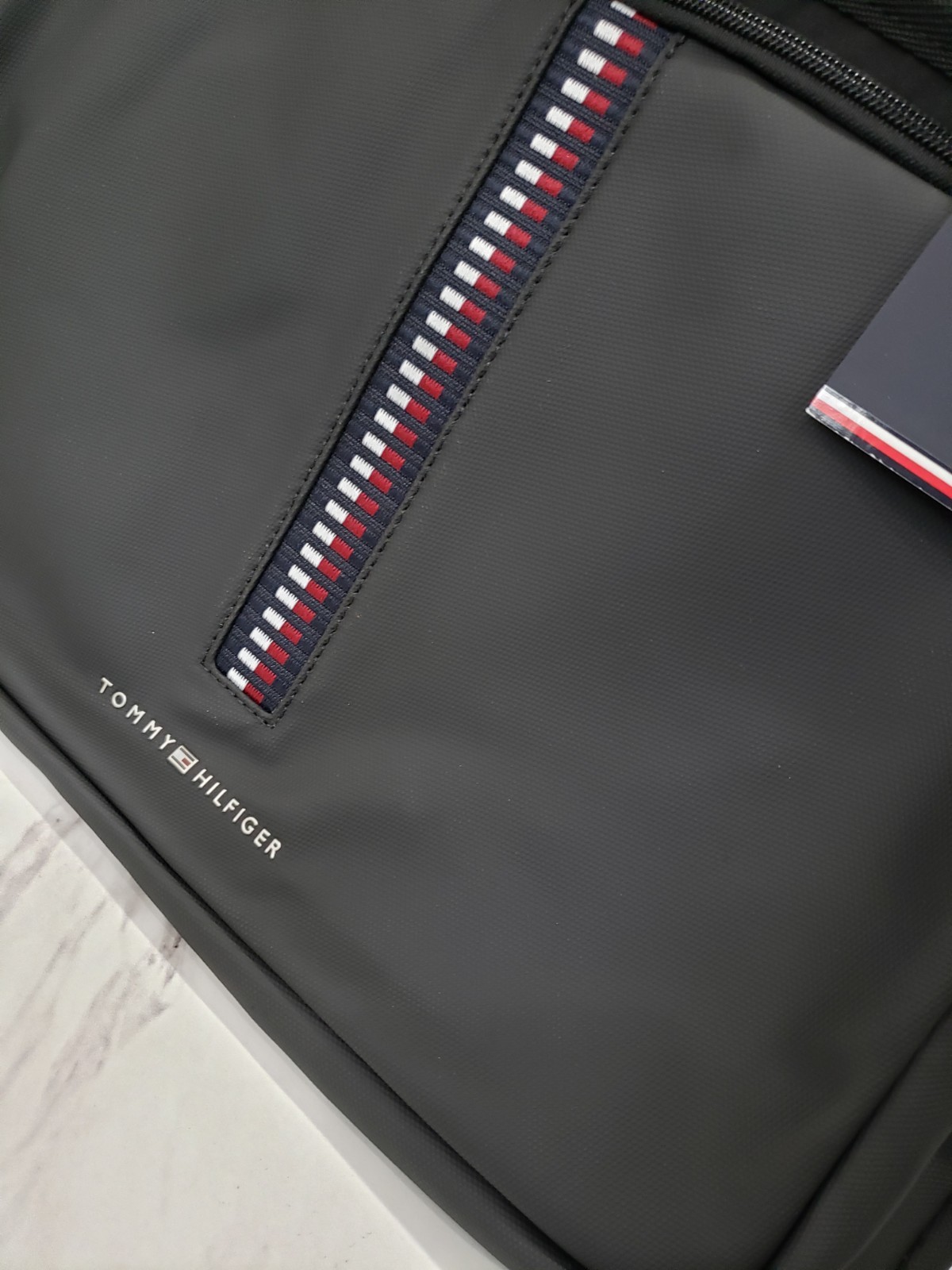 NEW Tommy Hilfiger Black Laptop Messenger Bag Briefcase Computer Mens Prep Work
