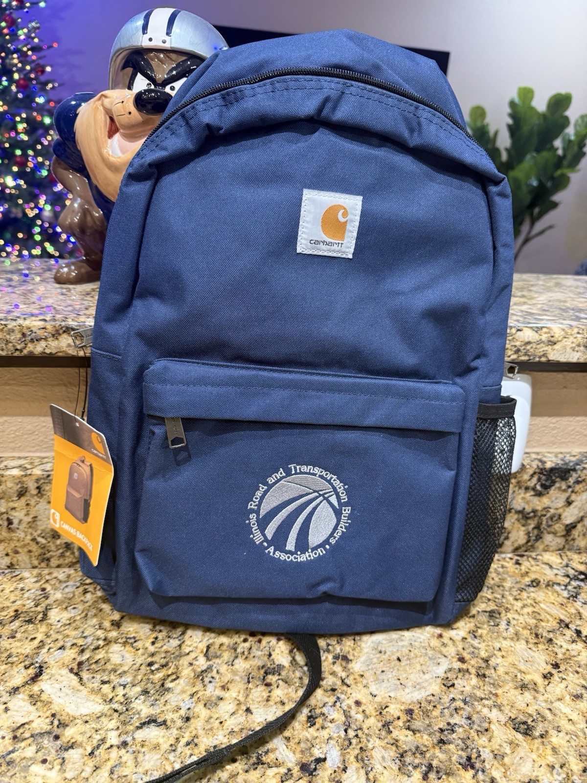 Brand New Carhartt Canvas Backpack blue 12 x 17.5 x 6 Traveling Outdoor Nwt